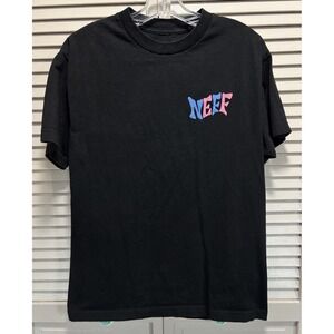 Neff Graphic Black/Pink Short Sleeve T Shirt Size M "find Your Inner Peace"